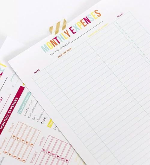 Monthly Budget Printable