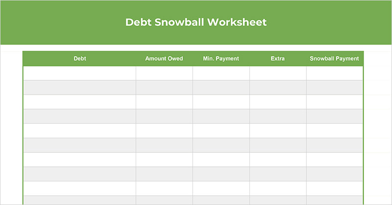 Free Debt Snowball Worksheet Spreadsheet Printable Vital Dollar Free Debt Snowball Worksheet Spreadsheet Printable Vital Dollar