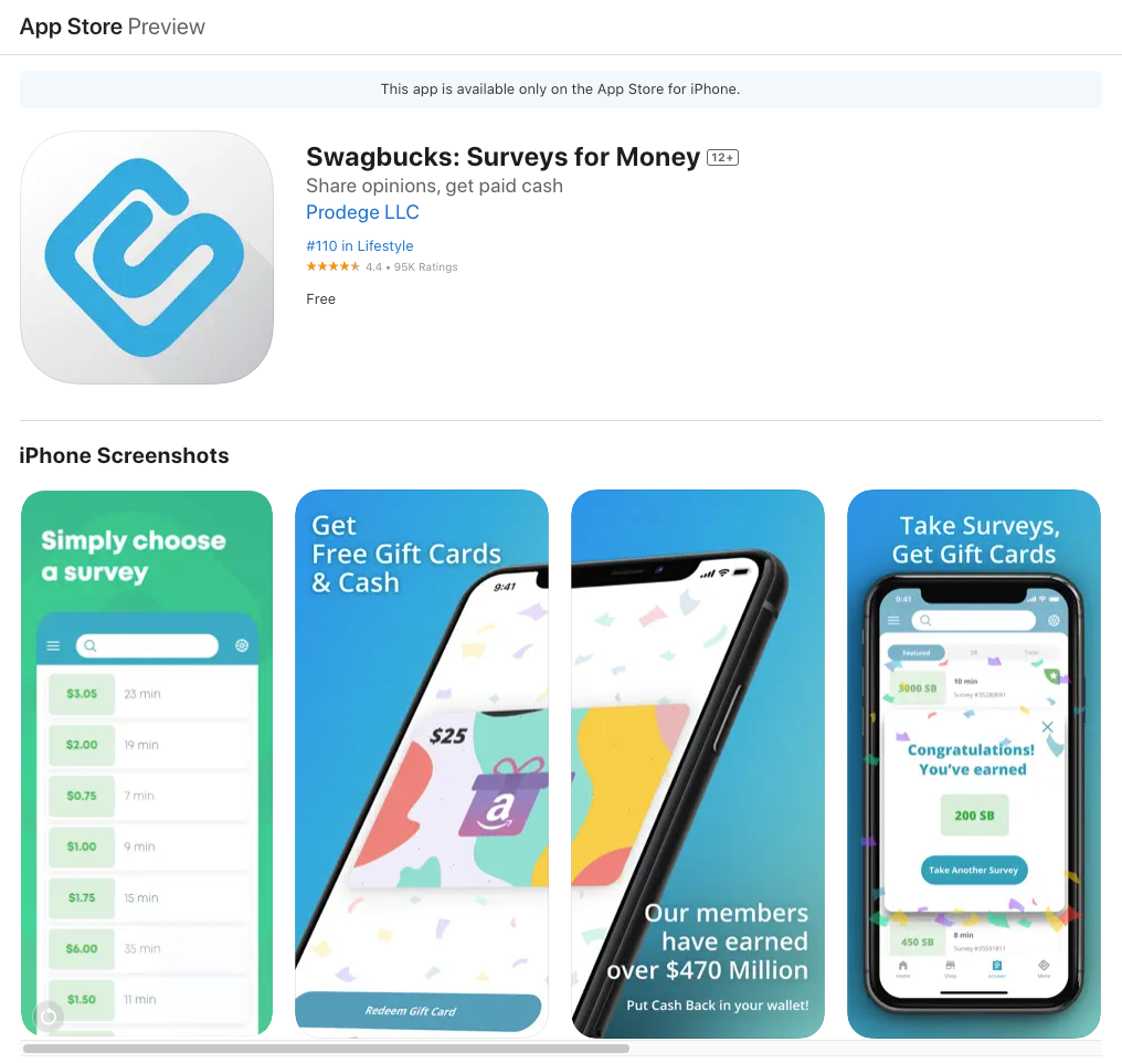 Swagbucks mobile app